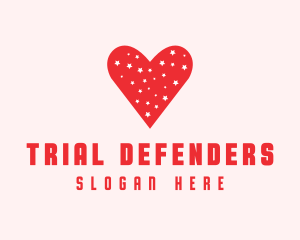 Star Red Love Heart logo design