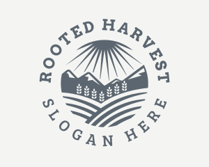 Wheat Crop Farming logo design