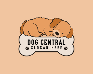 Sleeping Dog Bone logo design