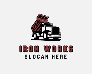 Dump Truck Construction Mover Logo