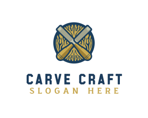 Chisel Carving Equipment logo design