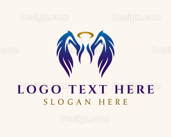 Gradient Angel Wings Logo