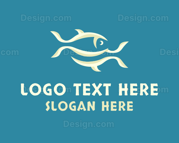 Abstract Fishes Restaurant Logo