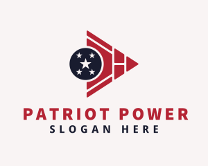 Stars Triangle Patriot logo design