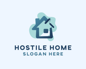 Paint Roller Home logo design