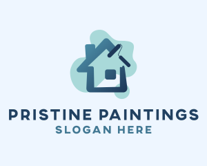 Paint Roller Home logo design