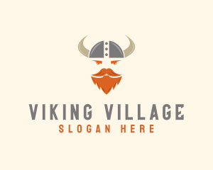 Viking Warrior Soldier logo design