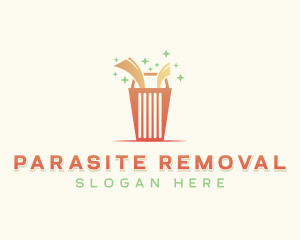 Garbage Trash Bin logo design