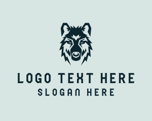 Edgy - Dog Wolf Head logo design