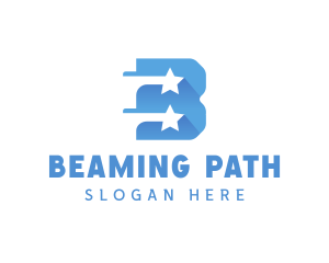 Shooting Star Letter B  logo design