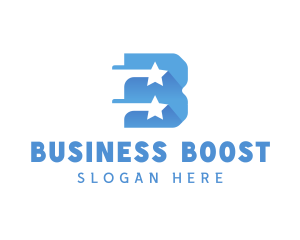 Shooting Star Letter B  logo design