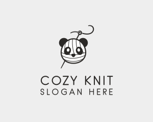 Panda Yarn Ball  logo design