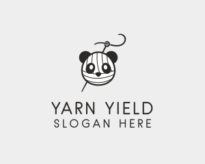 Panda Yarn Ball  logo design