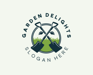 Lawn Shovel Landscape logo design