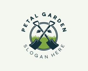 Lawn Shovel Landscape logo design