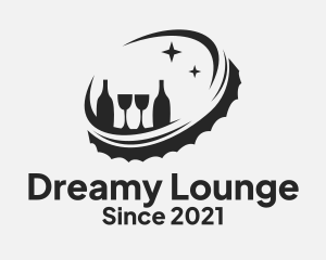 Beer Cap Lounge Bar logo design