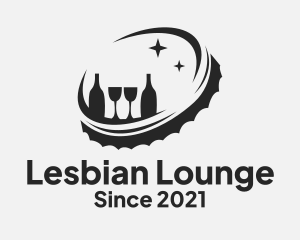 Beer Cap Lounge Bar logo design