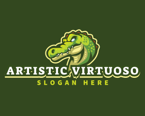 Alligator Crocodile Mascot logo design