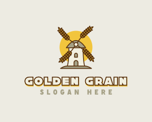 Windmill Grains Agriculture logo design