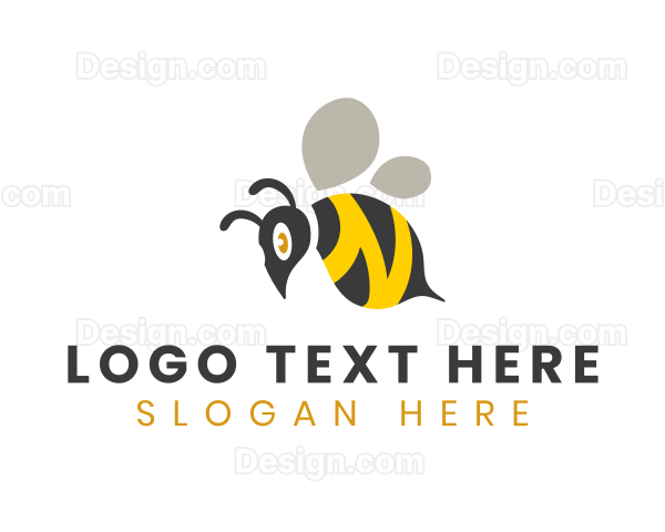 Bumblebee Insect Letter N Logo