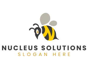 Bumblebee Insect Letter N logo design