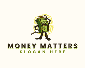 Money Dollar Mustache logo design