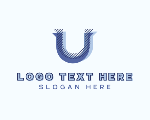 Stylish Company Letter U logo