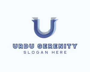 Stylish Company Letter U logo design