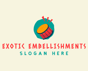 African Native Instrument logo design