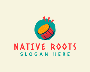African Native Instrument logo design