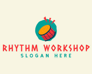 African Instrument Drum logo