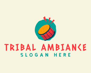 African Native Instrument logo design