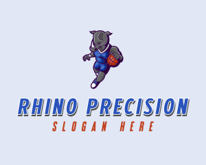 Rhino Basketball Varsity logo design