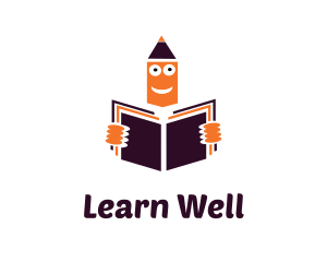 Orange Pencil Reading Learning logo