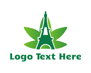 Green Cannabis Tower logo