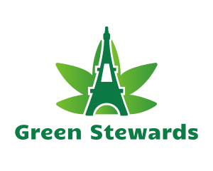 Green Cannabis Tower logo design