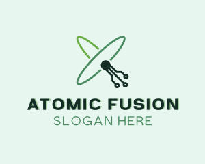 Biotech Atom Genetics logo design