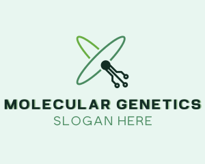 Biotech Atom Genetics logo design