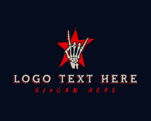 Skeleton Punk Hand logo