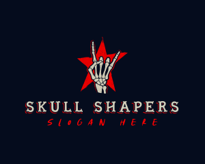 Skeleton Punk Hand logo