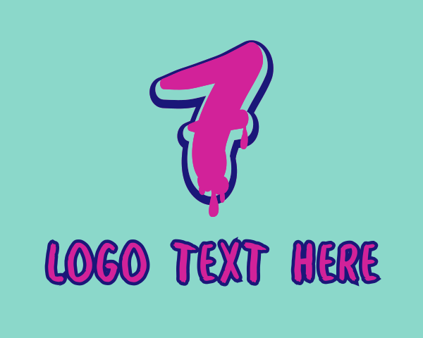 Number 7 logo example 1