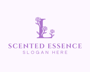 Floral Fragrance Letter L logo design