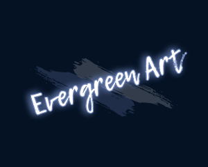 Brush Art Glow logo design