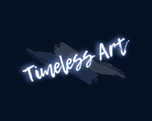 Brush Art Glow logo design