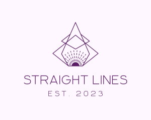 Geometric Lines Sunray logo design