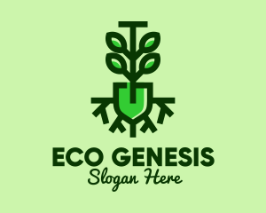 Green Eco Tree Planting  logo design