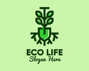 Green Eco Tree Planting  logo design