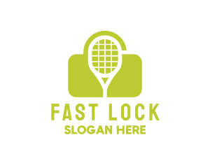 Green Tennis Lock logo design