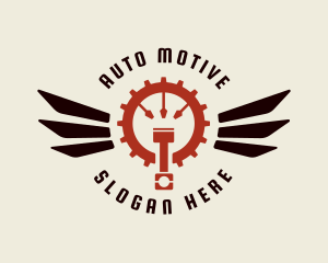 Cog Piston Screwdriver logo design