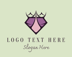 Purple Corporate Diamond Crown logo